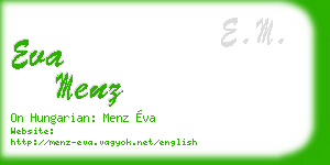 eva menz business card